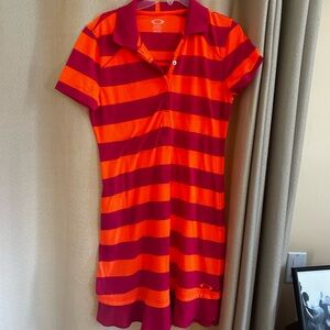 Oakley Orange and Red Striped Dress